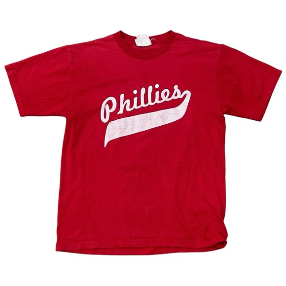 Kids t shirt Sz 14/16 Starter / Jerzees Coca Cola #7 VTG 90’s Phillies - Picture 2 of 6